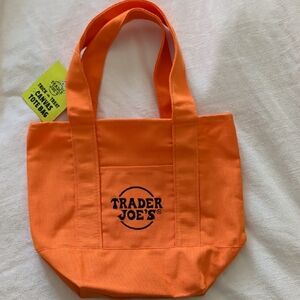 Trader Joe's Orange Canvas Tote Bag